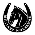 Military Horseman Identification Badge of the United States Army Badge Isolated