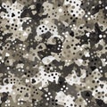 Military and hunting camouflage beige and white flecktarn seamless pattern