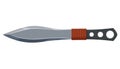 Military hunting knife. Combat weapon blade, vector model type. Trapper sword or hunter knife blade. Protection concept