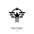 military icon in trendy design style. military icon isolated on white background. military vector icon simple and modern flat Royalty Free Stock Photo