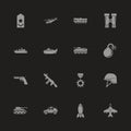 Military - Flat Vector Icons