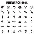 Military icons set Royalty Free Stock Photo