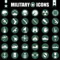 Military icons set