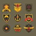 Military insignia or army badge, american soldier Royalty Free Stock Photo