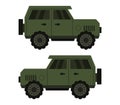 Military jeep icon illustrated in vector on white background Royalty Free Stock Photo