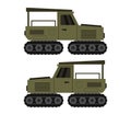 Military jeep icon illustrated in vector on white background Royalty Free Stock Photo