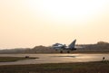 Military jet bomber airplane Su-24 Fencer