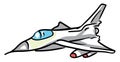 Military jet fighter, illustration, vector Royalty Free Stock Photo