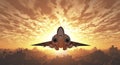 Military Jet in Flight Royalty Free Stock Photo