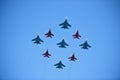 Military jets, Moscow, Russia Royalty Free Stock Photo