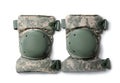 Military knee pads on background