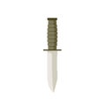 Military knife. Army blade. Soldiers weapon isolated