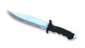 Military knife, army weapon on white, side view