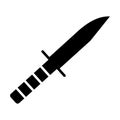 Military knife simple icon