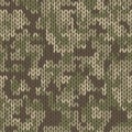 Military knitted camouflage with high detail made fabric texture. Vector Royalty Free Stock Photo