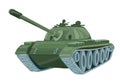 Military tank. Vector on white isolated background Royalty Free Stock Photo