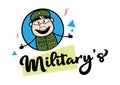Military Man Mascot Logo illustration