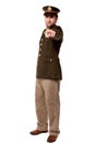 Military man pointing you out Royalty Free Stock Photo