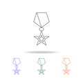 Military medal icon. Element of prizes multi colored icon for mobile concept and web apps. Thin line icon for website design and d