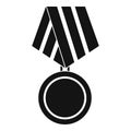 Military medal icon, simple style