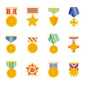 Military medals vector icon Royalty Free Stock Photo