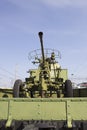 A model of an armored train at the Moscow railway station in Tula.