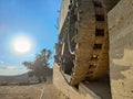 Military monument of the 8th brigade at Negev desert. Nitzana. Israel