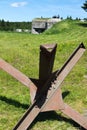 Military museum, The area of the Czechoslovak fortifications, bunker Na Holem near Hanicka artillery fort, Czech republic Royalty Free Stock Photo