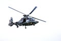 Military navy helicopter flying - isolated