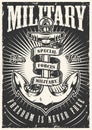 Military NAVY monochrome poster vintage Royalty Free Stock Photo