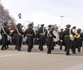 Military orchestra on parade Royalty Free Stock Photo
