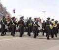 Military orchestra on parade