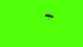 Military Parachutist open Parachute Top Green Screen 3D Rendering Animation
