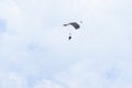 Military parachutist in the sky
