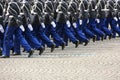 Military parade during the ceremonial Royalty Free Stock Photo