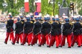 Military parade during the ceremonial Royalty Free Stock Photo