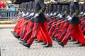 Military parade during the ceremonial Royalty Free Stock Photo