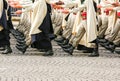 Military parade during the ceremonial Royalty Free Stock Photo