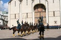 Military parade in front of Cathedral of the Annunciation , Kremlin/Moscow