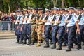 Military parade of National Gendarmerie (Defile) during the ceremonial of french national day, Cham