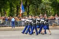 Military parade of National Gendarmerie (Defile) during the ceremonial of french national day, Cham