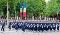 Military parade in the Republic Day (Bastille Day) Royalty Free Stock Photo