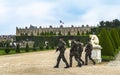 Military patrol in Versailles park