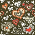 Military pattern with hearts