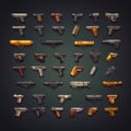military pistol weapon game ai generated