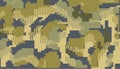 Military pixel camouflage background. Masking in the field. Vector illustration