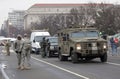 Military and police guard during Inauguration of Donald Trump