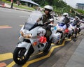 Military police on motorbikes
