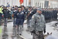 Military and police officers at a national event Royalty Free Stock Photo