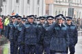 Military and police officers at a national event Royalty Free Stock Photo